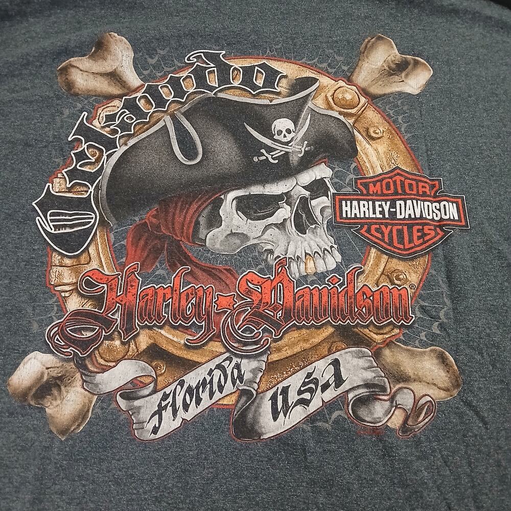 Harley-Davidson Motor Cycles XL YO HO a Pirate Life for Me Orlando Fl USA grey
